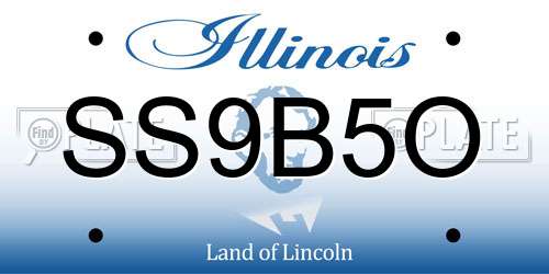 SS9B5O Illinois License Plate