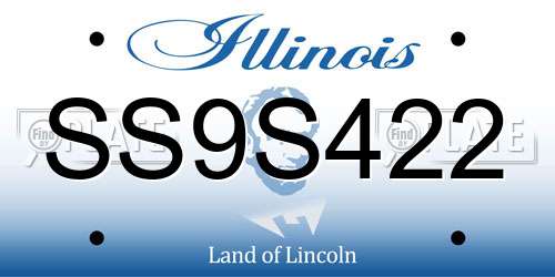 SS9S422 Illinois License Plate