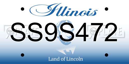 SS9S472 Illinois License Plate