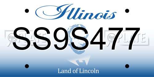 SS9S477 Illinois License Plate