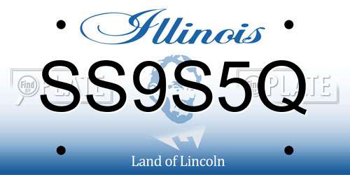SS9S5Q Illinois License Plate