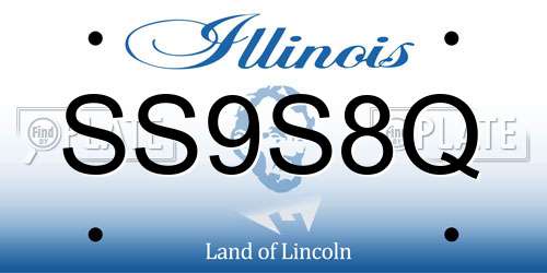 SS9S8Q Illinois License Plate