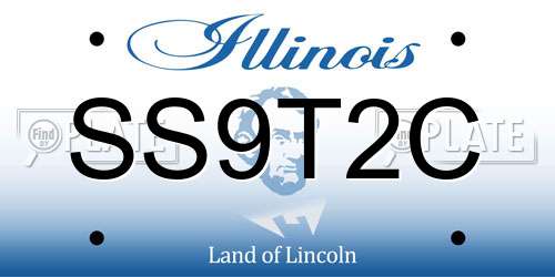 SS9T2C Illinois License Plate