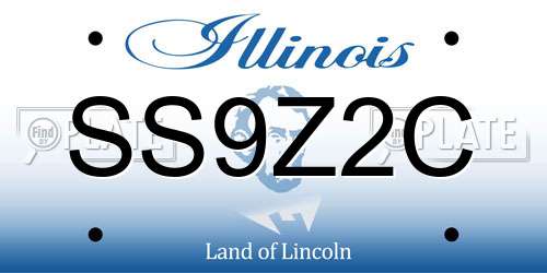 SS9Z2C Illinois License Plate