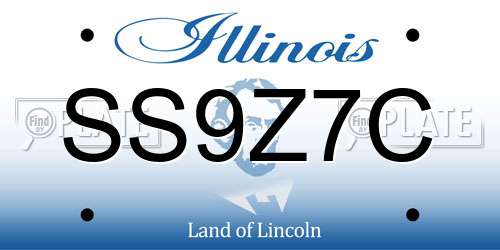 SS9Z7C Illinois License Plate