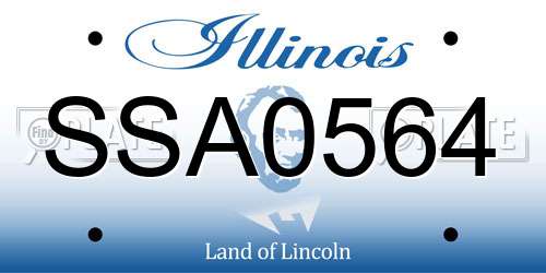 SSA0564 Illinois License Plate
