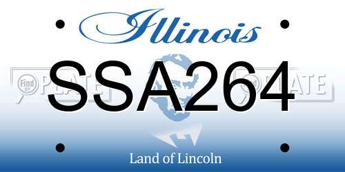 SSA264 Illinois License Plate