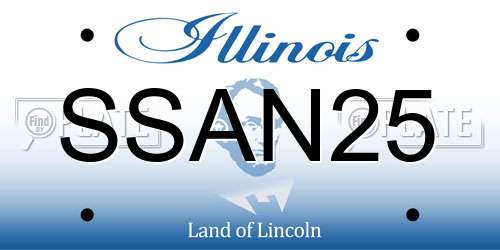 SSAN25 Illinois License Plate