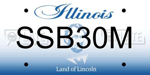 SSB30M Illinois License Plate