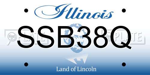SSB38Q Illinois License Plate