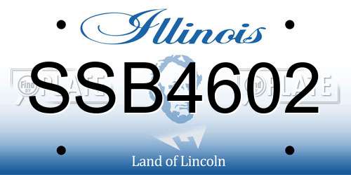 SSB4602 Illinois License Plate