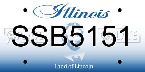 SSB5151 Illinois License Plate