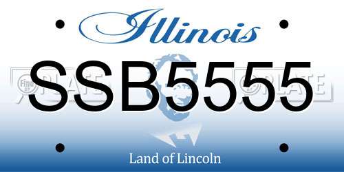 SSB5555 Illinois License Plate