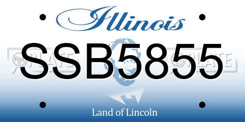 SSB5855 Illinois License Plate