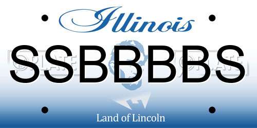 SSBBBBS Illinois License Plate
