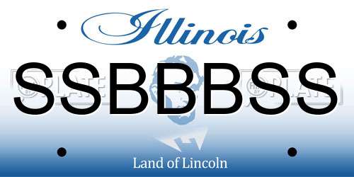 SSBBBSS Illinois License Plate