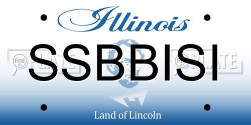 SSBBISI Illinois License Plate
