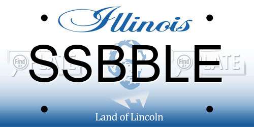 SSBBLE Illinois License Plate