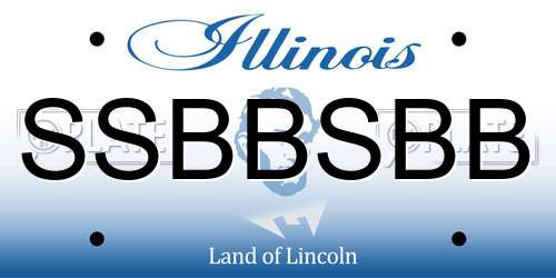 SSBBSBB Illinois License Plate