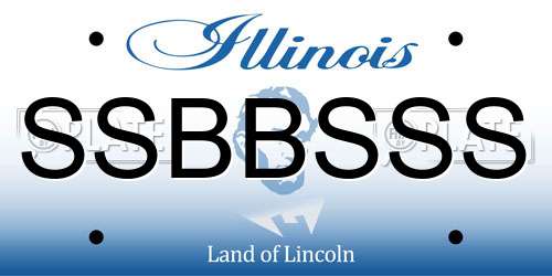 SSBBSSS Illinois License Plate