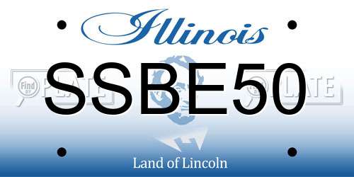 SSBE50 Illinois License Plate