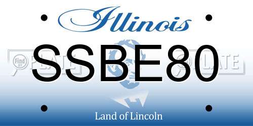 SSBE80 Illinois License Plate