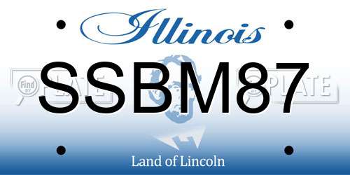 SSBM87 Illinois License Plate