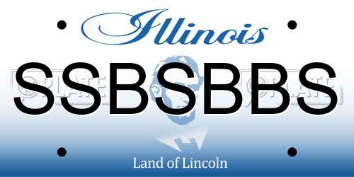 SSBSBBS Illinois License Plate