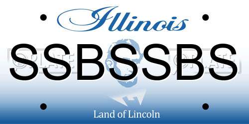 SSBSSBS Illinois License Plate