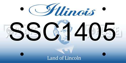 SSC1405 Illinois License Plate