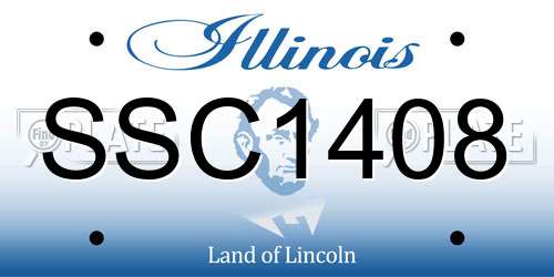 SSC1408 Illinois License Plate