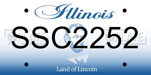 SSC2252 Illinois License Plate