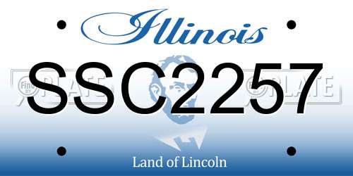 SSC2257 Illinois License Plate