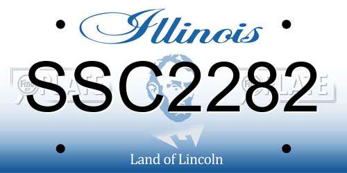 SSC2282 Illinois License Plate