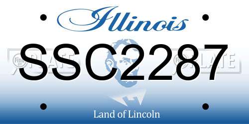 SSC2287 Illinois License Plate