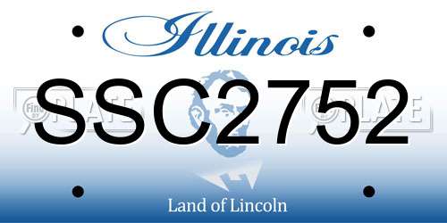 SSC2752 Illinois License Plate