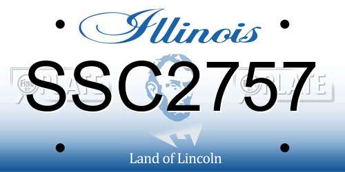 SSC2757 Illinois License Plate