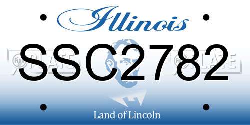 SSC2782 Illinois License Plate