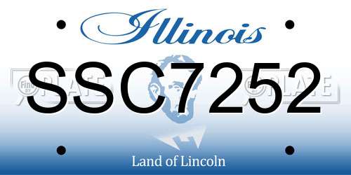 SSC7252 Illinois License Plate