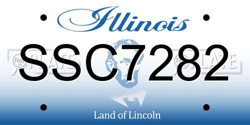 SSC7282 Illinois License Plate
