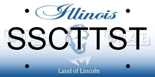 SSCTTST Illinois License Plate