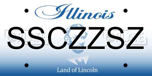 SSCZZSZ Illinois License Plate