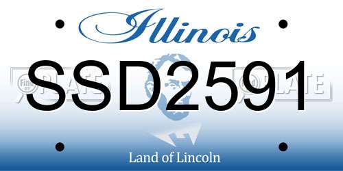 SSD2591 Illinois License Plate