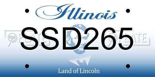 SSD265 Illinois License Plate
