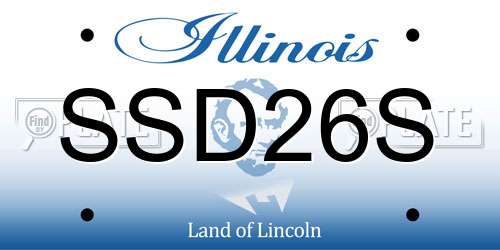 SSD26S Illinois License Plate