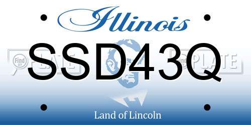 SSD43Q Illinois License Plate