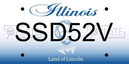 SSD52V Illinois License Plate