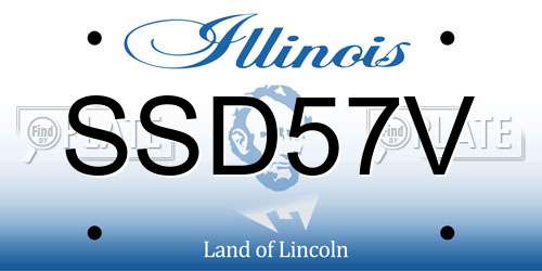 SSD57V Illinois License Plate