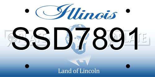 SSD7891 Illinois License Plate