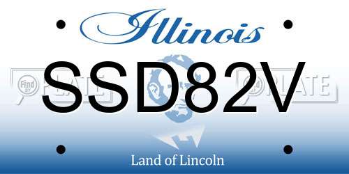 SSD82V Illinois License Plate